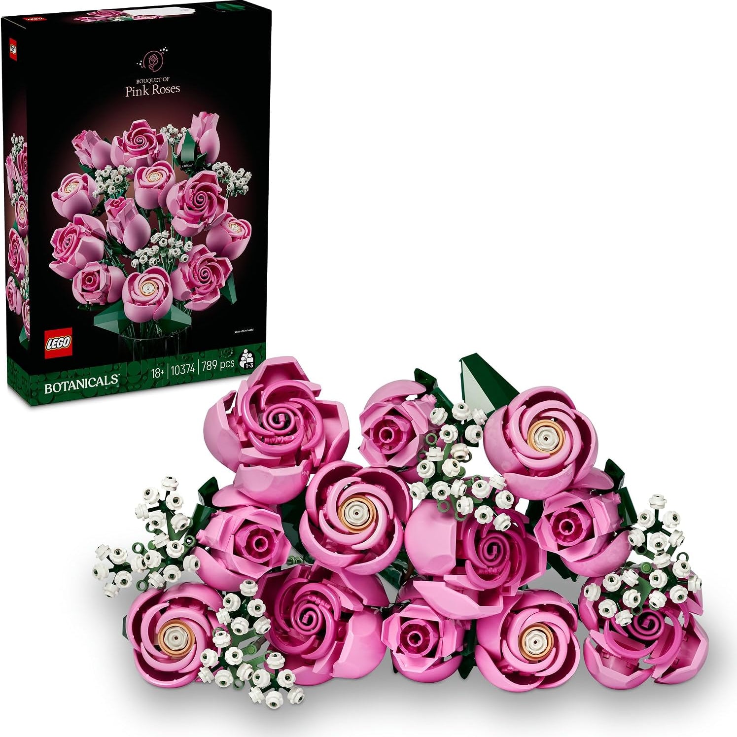LEGO Botanicals Roze Rozenboeket Bouwpakket voor Volwassenen